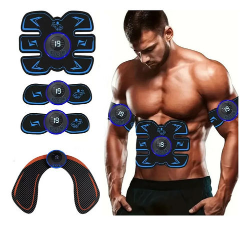 Estimulador Muscular Recarregavel Choque Abdominal + Display