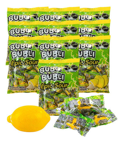 Bubli Bubli Epic Sour 300pz 1.5kg Goma Mascar Confite Limón