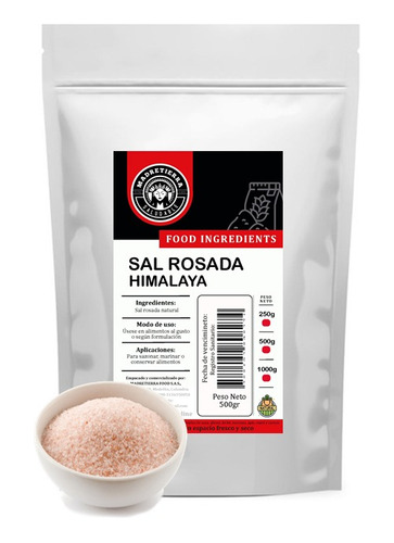 Sal Rosada Himalaya Cristal Fino X500g - g a $26