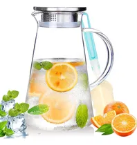 Comprar Jarras De Vidrio Para Agua Jarras De Cristal Con Tapa 2l