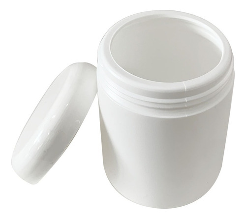 Pote Plástico 250ml C/ Tampa Rosca (10 Unidades) Cor Branco