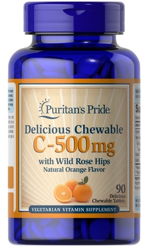 Puritan's Pride | Chewable Vitamin C With Rose Hips | 500mg