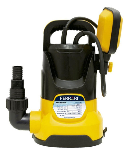 Bomba Submersível 1/2 Cv 400w Xks450pw Ferrari Cor Amarelo 127v