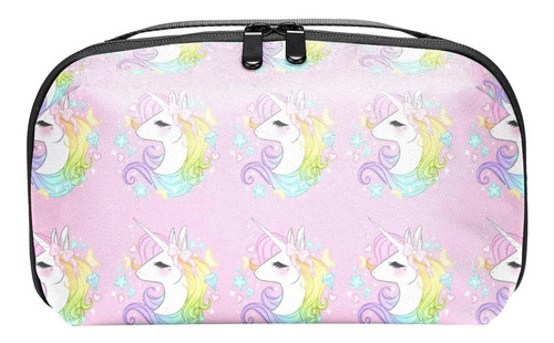 Llnsupply Rosa Unicornio Organizador Electronica Estuche Usb