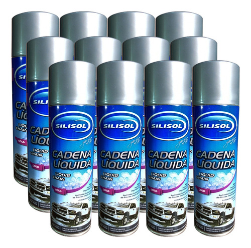 Pack X12 Cadena Liquida Nieve Hielo Antideslizante 440ml 12u