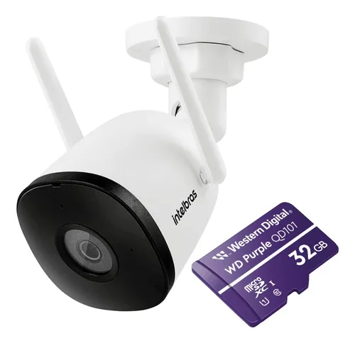 Câmera Inteligente Full HD iM5 SC com MicroSD 32GB Branca Intelbr...