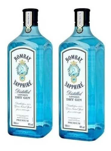 Kit 2 Gin Bombay Sapphire Dry London 750ml Original!