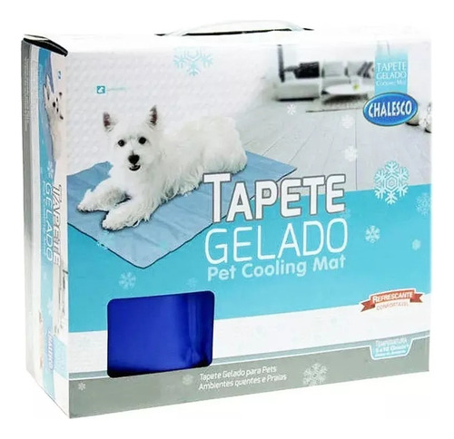 Chalesco Tapete Gelado Pet Cooling Mat Medio 50cmx64cm C/ Nf