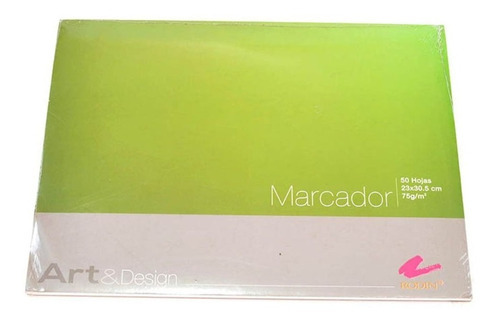 Block Dibujo A4 Marcador Rodin 50h Profesional Colores Vivos