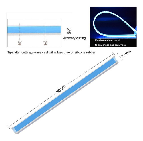 4 Par 60cm Tira Led Drl Rgb Flexible Direccional Secuencial