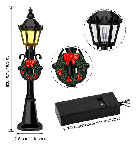 Minifarolas Navideñas, 4 Unidades, Modelo Dollhouse Streetli