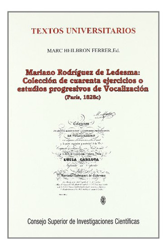 Mariano Rodriguez De Ledesma: Coleccion De Cuarenta Ejercici