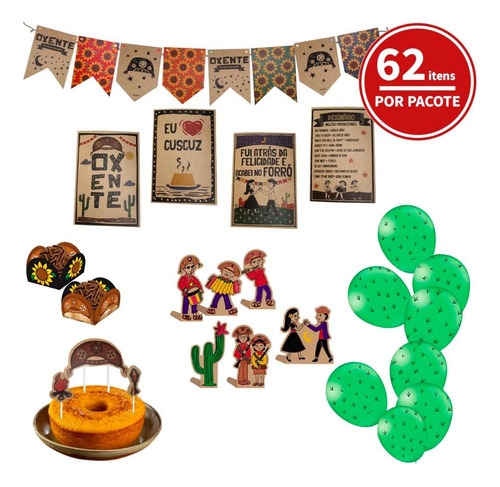 Decoração Junina Sertão Com Bandeirinhas Balão Envio Rápido