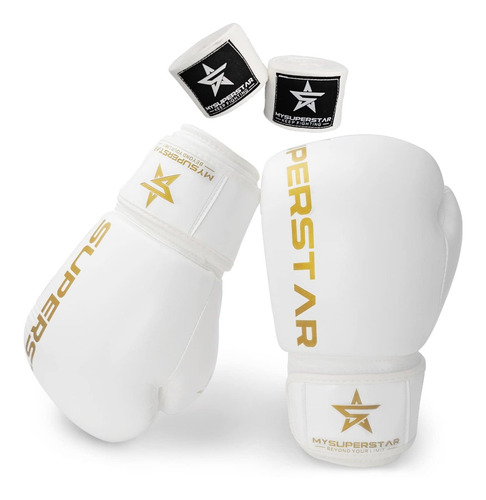 Guantes De Boxeo Mysuperstar  De Alta Calidad Y Vendas D Bxg