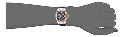 Reloj De Pulsera De Silicona De Acero Inoxidable Guess Para