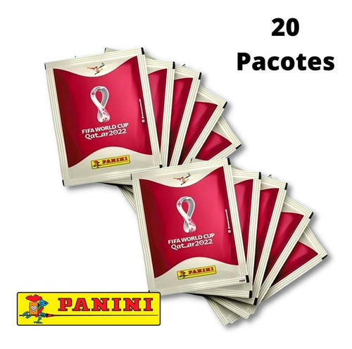 Kit 100 Figurinha Do Álbum Copa Do Mundo 2022 (20 Envelopes)