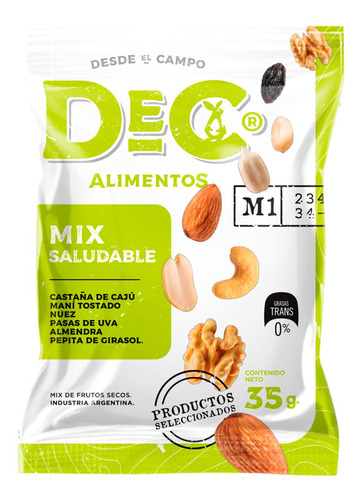 Mix Saludable De Frutos Secos Dec Alimentos - X3 Paquetes