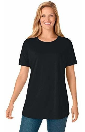 Camisa De Cuello Redondo Para Mujer De Talla Grande