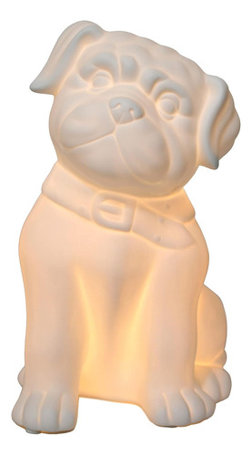 , Lámpara De Mesa De Porcelana Blanca Con Forma De Animal, L