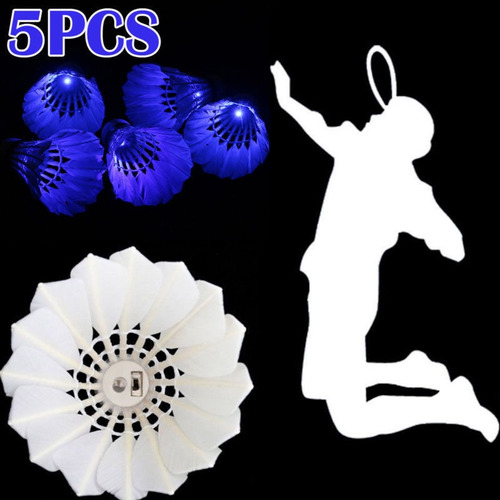 5pcs Led Bádminton Shuttlecock Birdies Iluminación De Noche 