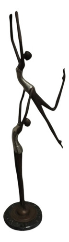 Figura Escultura De Bronce Arte Del Baile Bailarines 78cm