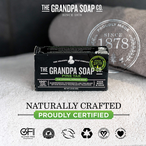 Soap The Grandpa Soap Company Pine Tar 3 En 1, 90 Ml, Paquet