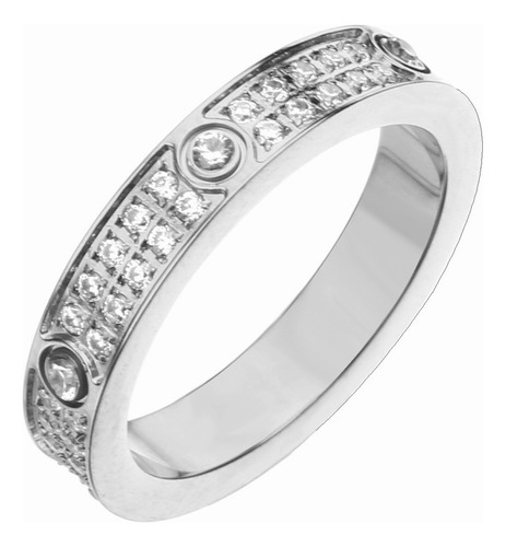 925 Anillo Compromiso Plata Esterlina Ajustable Para Mujeres