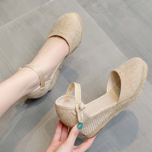 Sandalias Suaves Con Cuña, Cómodas, Informales, Con Platafor