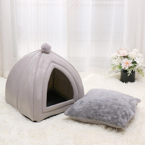 Lindo Gato Casa Cama Caliente Lavable Gatito Felpa Cachorro