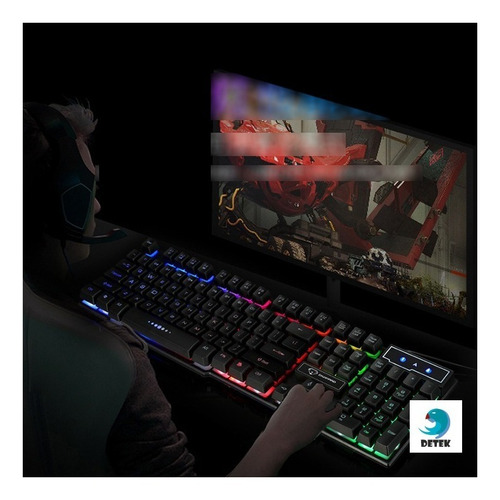 Imagen 7 de 10 de Teclado Gamer Gk-50 Divipard Retroiluminado Luz Led