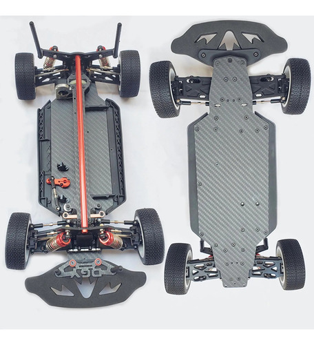 Kit De Chasis De Fibra De Carbono 1/10 Off-road Rc Upgrade