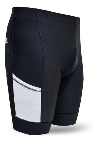 Trishort Hombre  Impermeable  Microperfor Negro Con Blanco  