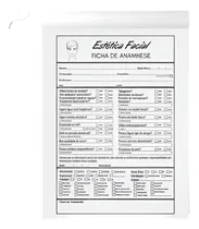 Comprar Bloco De Anamnese Para Estética Facial Ficha Limpeza De Pele
