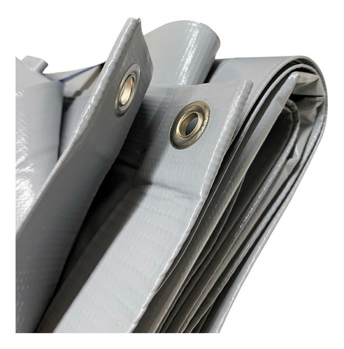 Lona 2 X 2 Mts C.600 Reforzada Uso Rudo Ojillo C/50 Cm Gris