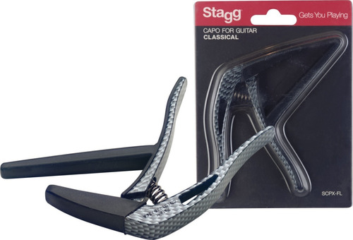 Capo Para Guitarra Stagg Scpx-fl-carbon Capotraste Flat