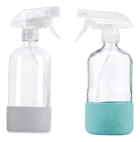 Botellas De Aerosol De Vidrio Transparente Con Funda De Sili