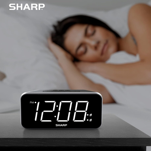 Reloj Despertador Sharp Jumbo Pantalla De Fácil Lectura...