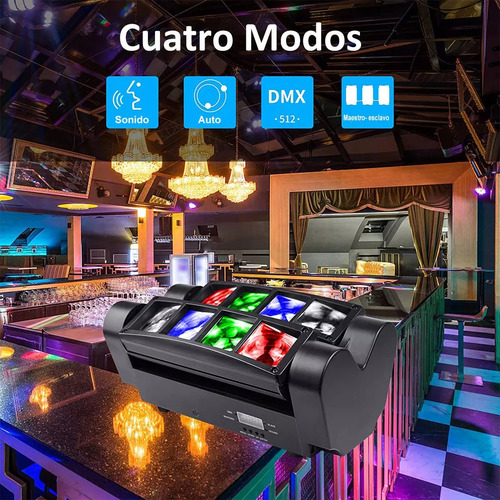 Genérica Nep029 Led Rgbw 8x3w Dmx512 Luz Escenario