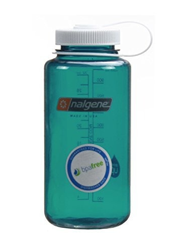 Botella De Boca Ancha Nalgene (trucha Con Tapa Blanca, 1 Qt)