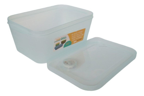 Kit 03 Pote Plastico Gull Válvula Translucido 1400ml Verde