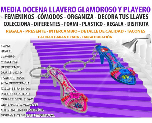 Bello Llavero Glamoroso Y Playero Calidad Regalo Detalle