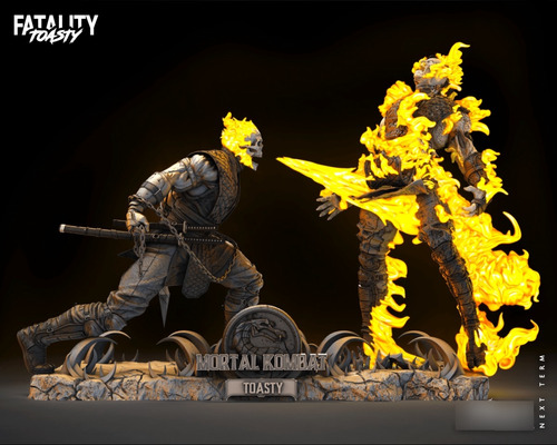 Archivo Stl Impresión 3d - Mortal Kombat - Scorpion Vs Sub Z