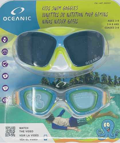 Adventure Brands Oceanic - Gafas De Natación Para Niños (2 U