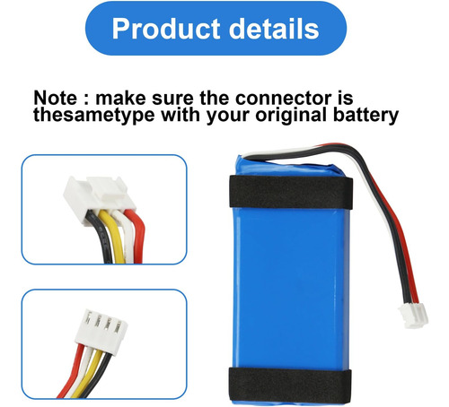 3000mah Cp-hk07 Reemplazo De Batería Para Harman Kardon Onyx