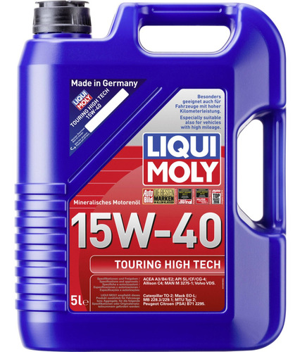 Aceite Liqui Moly Touring High Tech 15w40 Mineral 5l. L46