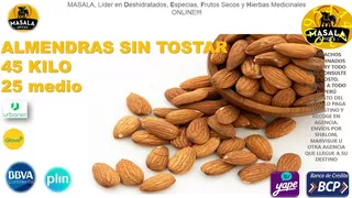 Almendras Sin Tostar Delivery Lima Provincias Bcp Yape Bbva