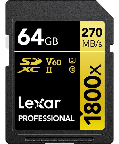 Tarjeta De Memoria Lexar Professional De 64 Gb, 1800x Uhs-ii