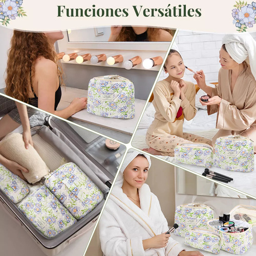 Cosmetiqueras De Maquillaje Bolsa Neceser Kit 3 Pzs Estuches