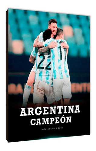 Cuadro Copa América Campeón Messi L 29x41 (ssi (13)
