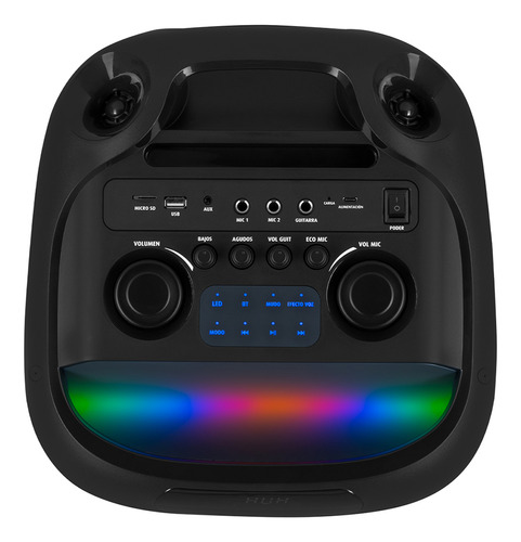 Bocina Bluetooth 2x8plg Kaiser Msa-2073m Usb Sd Mic Ksr-link Negro